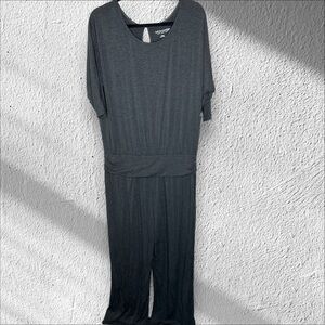 Soft Surroundings Gray Toujours Jumpsuit Modal Jersey Knit  SOFT XL NWOT Neutral